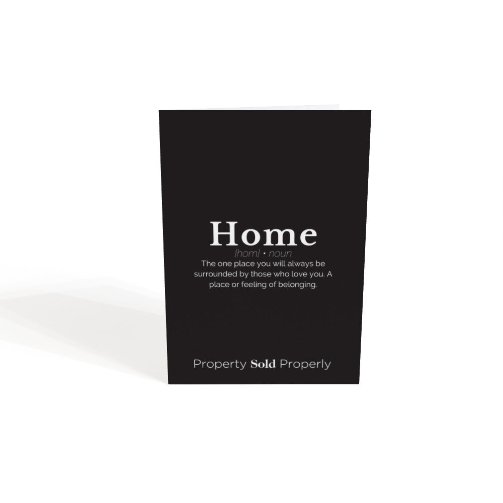 TAUK Congrats on your new home home cards/black